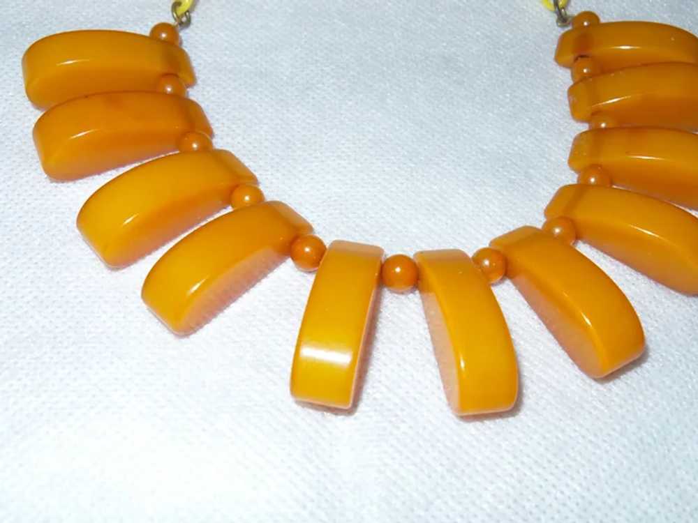 Art Deco Celluloid Links and Bakelite Amber Color… - image 5