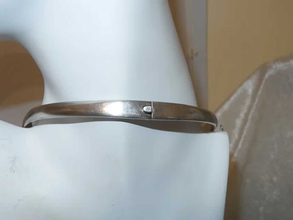 Signed Mexico TH-99 Silver Modernist Collar Choker - image 9