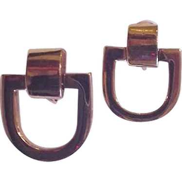 Givenchy Vintage Stirrup Clip on Earrings - image 1
