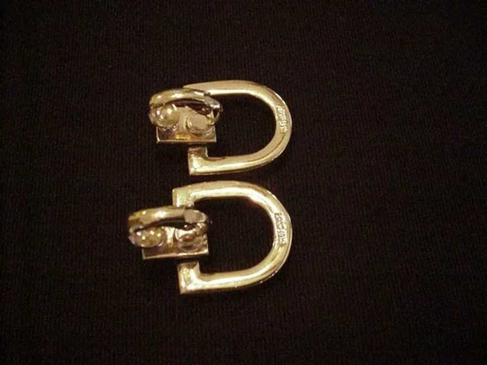 Givenchy Vintage Stirrup Clip on Earrings - image 2