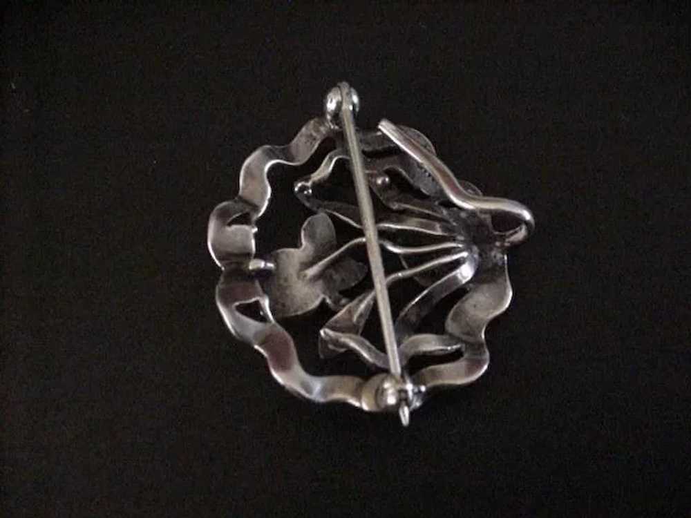 Art Nouveau Sterling Silver Pin - image 2