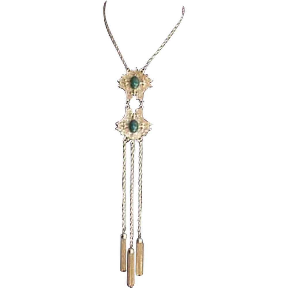 Mid-Century Victorian Inspired Tassels Necklace - image 1