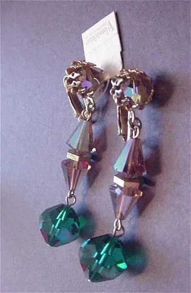 Vintage Jewelry Vendome Dangling Crystal Drop Earr