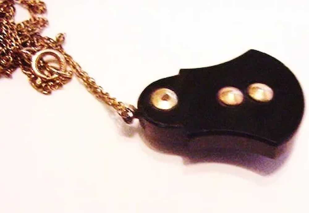 Onyx Pendant Necklace - image 2