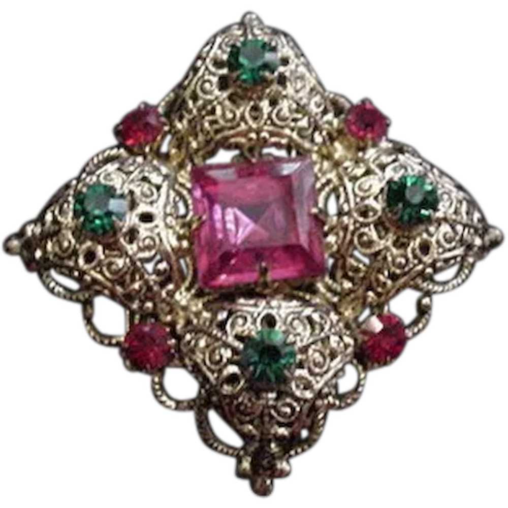 Czech Rhinestone Pin - image 1