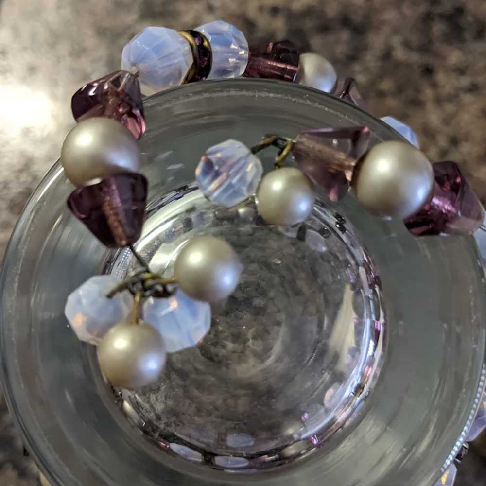 Hobe Vibrant Violet Glass Necklace Set - image 7