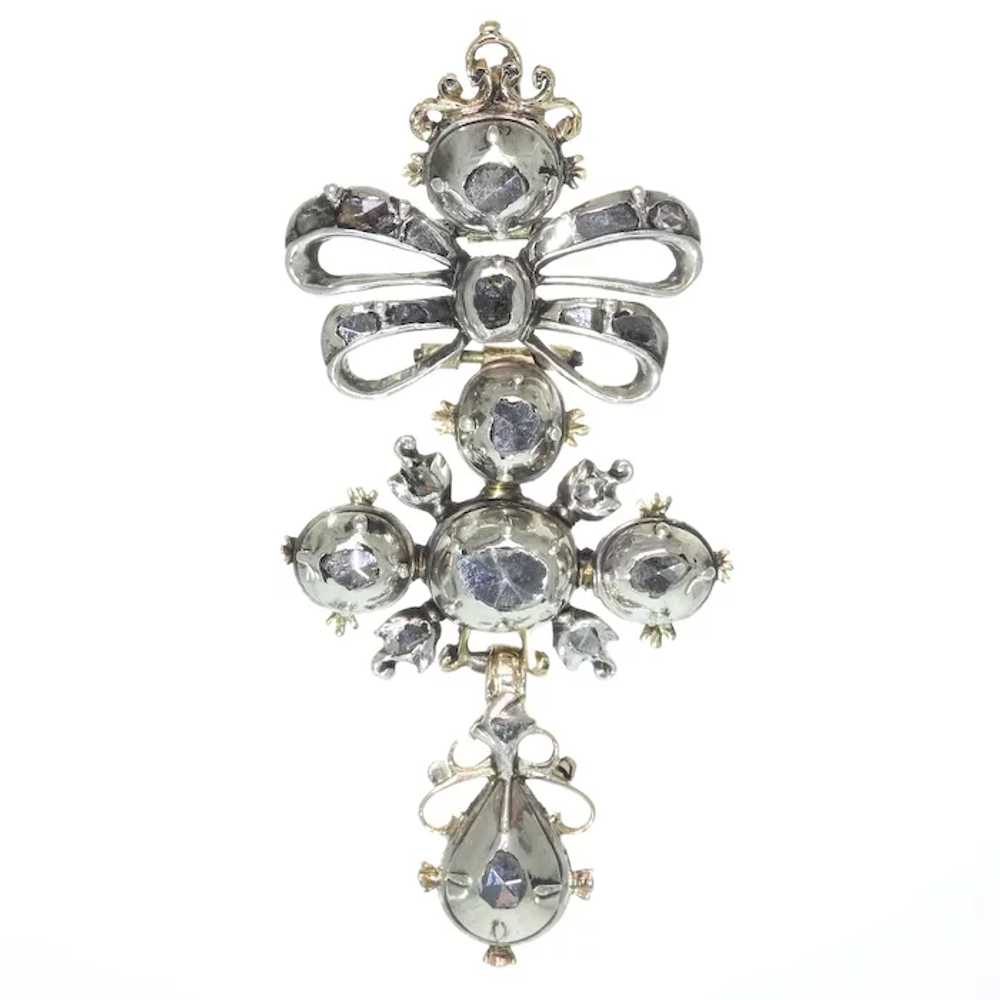 High Quality 18th Century Baroque Diamond Cross, … - image 2