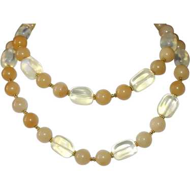 Yellow Opal and Lemon Quartz Necklace - image 1