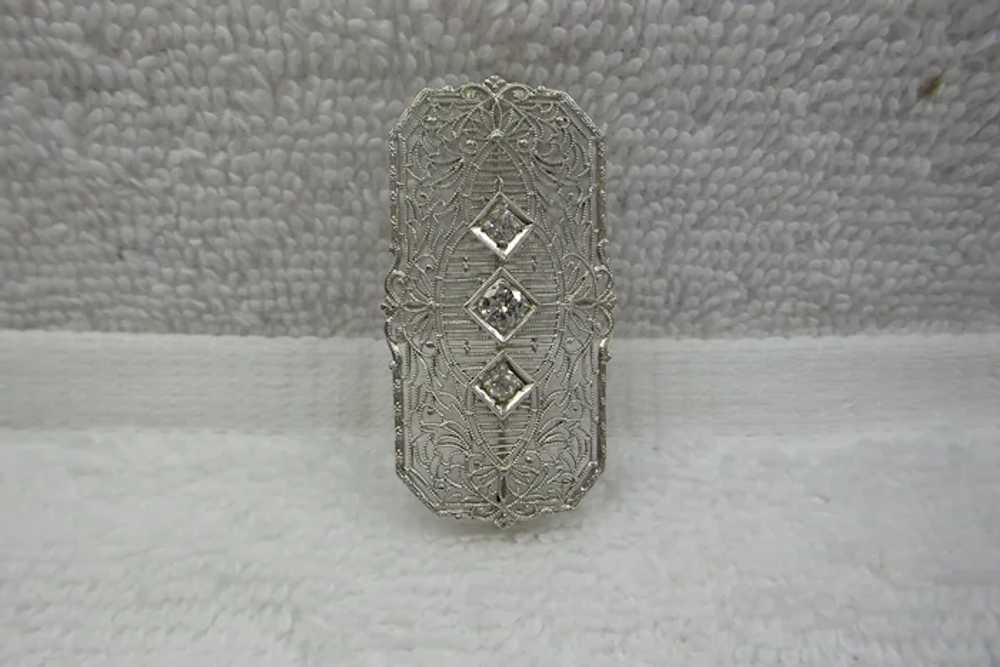 Original Edwardian Circa 1910 Large Platinum and … - image 3