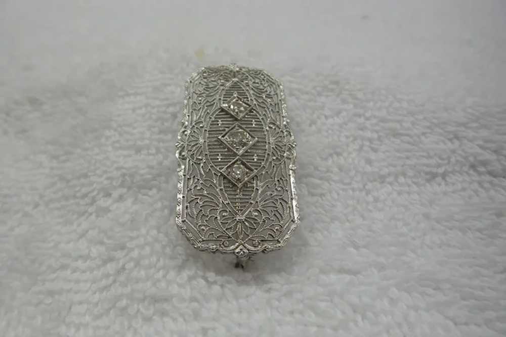 Original Edwardian Circa 1910 Large Platinum and … - image 4