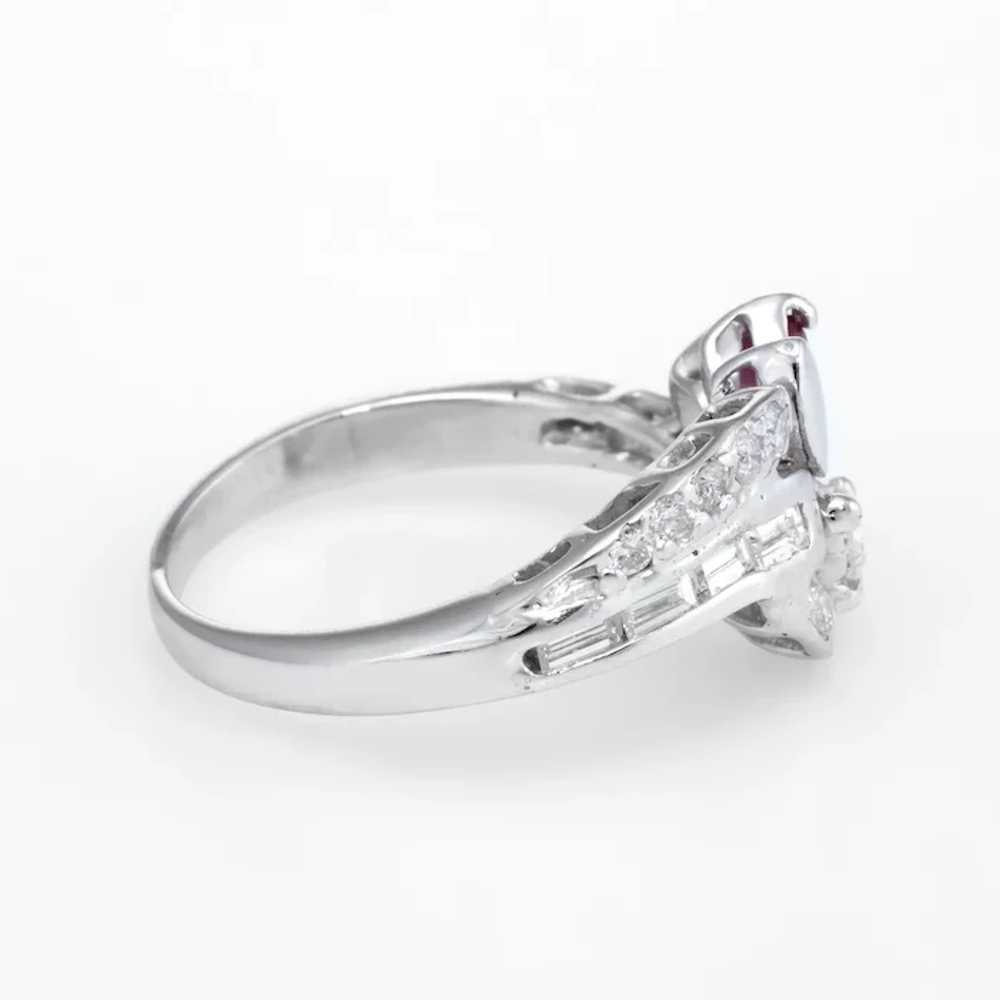 Mixed Cut Diamond Ruby Band Vintage Ring 14 Karat… - image 3