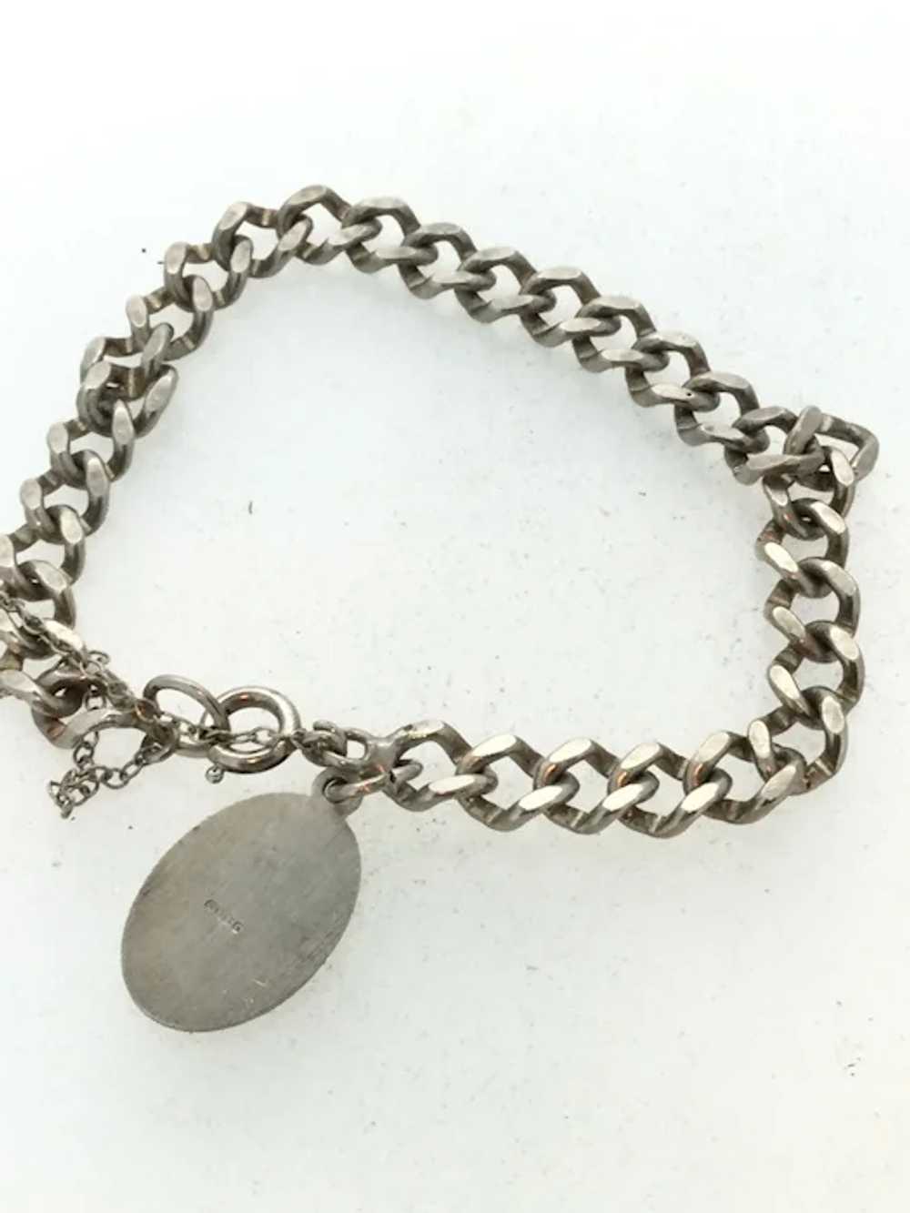 English Solid 925 Silver Chain Bracelet Pendant T… - image 5