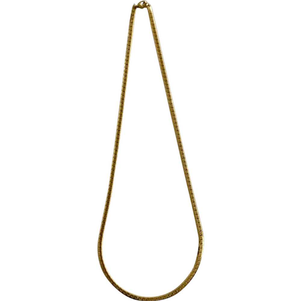 Gold-Tone Ribbon Chain Necklace - image 1