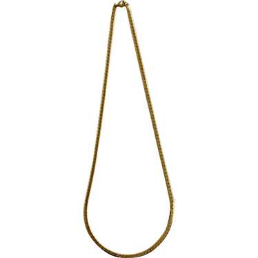 Gold-Tone Ribbon Chain Necklace - image 1