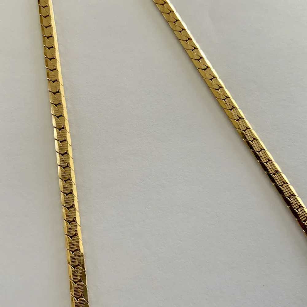 Gold-Tone Ribbon Chain Necklace - image 3