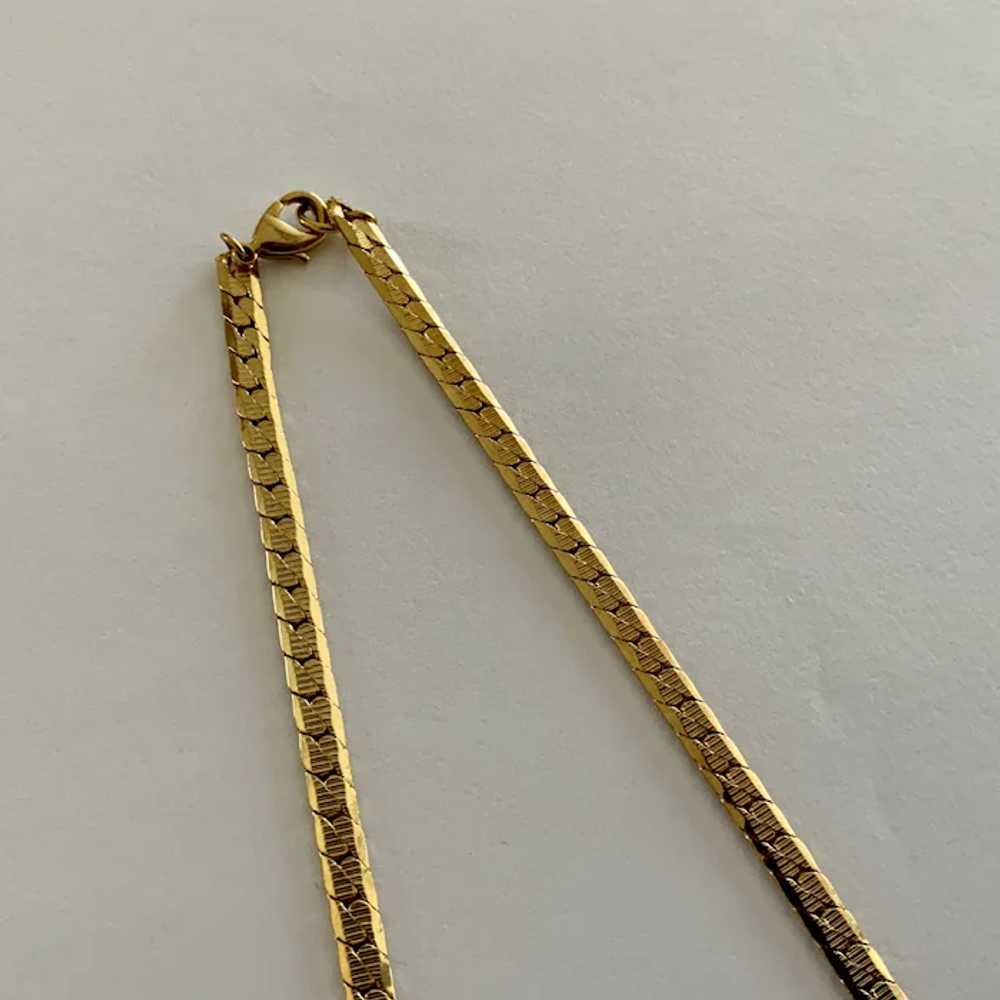 Gold-Tone Ribbon Chain Necklace - image 4