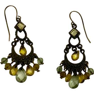 Lovely Dangling Bronze, Yellow & Green Colored Be… - image 1