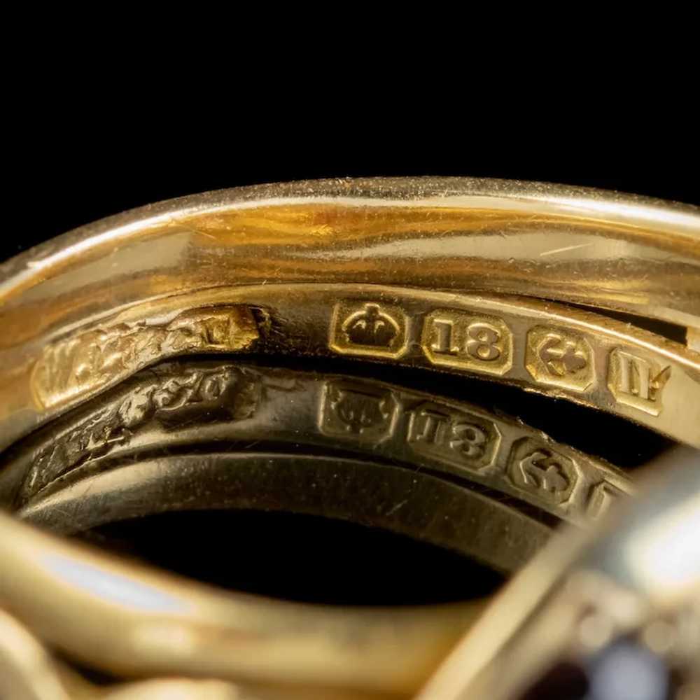 Antique Edwardian Almandine Garnet Snake Ring Dat… - image 7