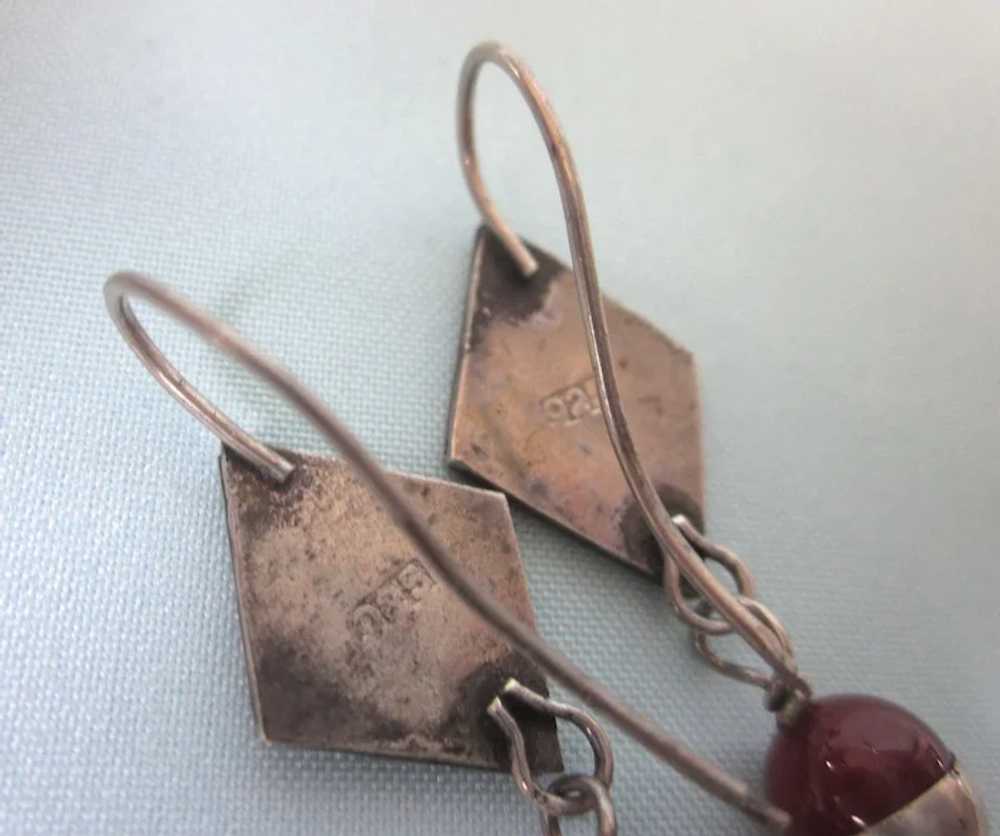 Fabulous Vintage Sterling and Carnelian Etruscan … - image 3