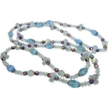 Gorgeous 44" Crystal Multi-Color Faceted Bead Rop… - image 1