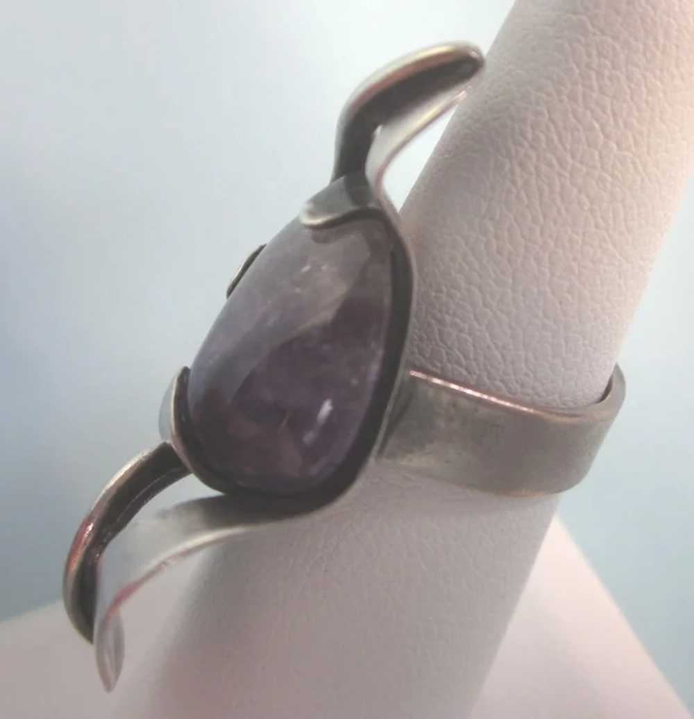 Dramatic Studio Sterling and Amethyst Huge Ring, … - image 5