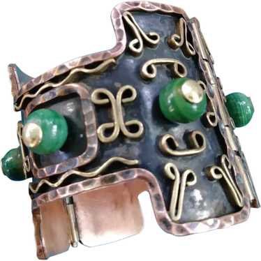 1950s Copper Cuff Bracelet Casa Maya Sz S - image 1