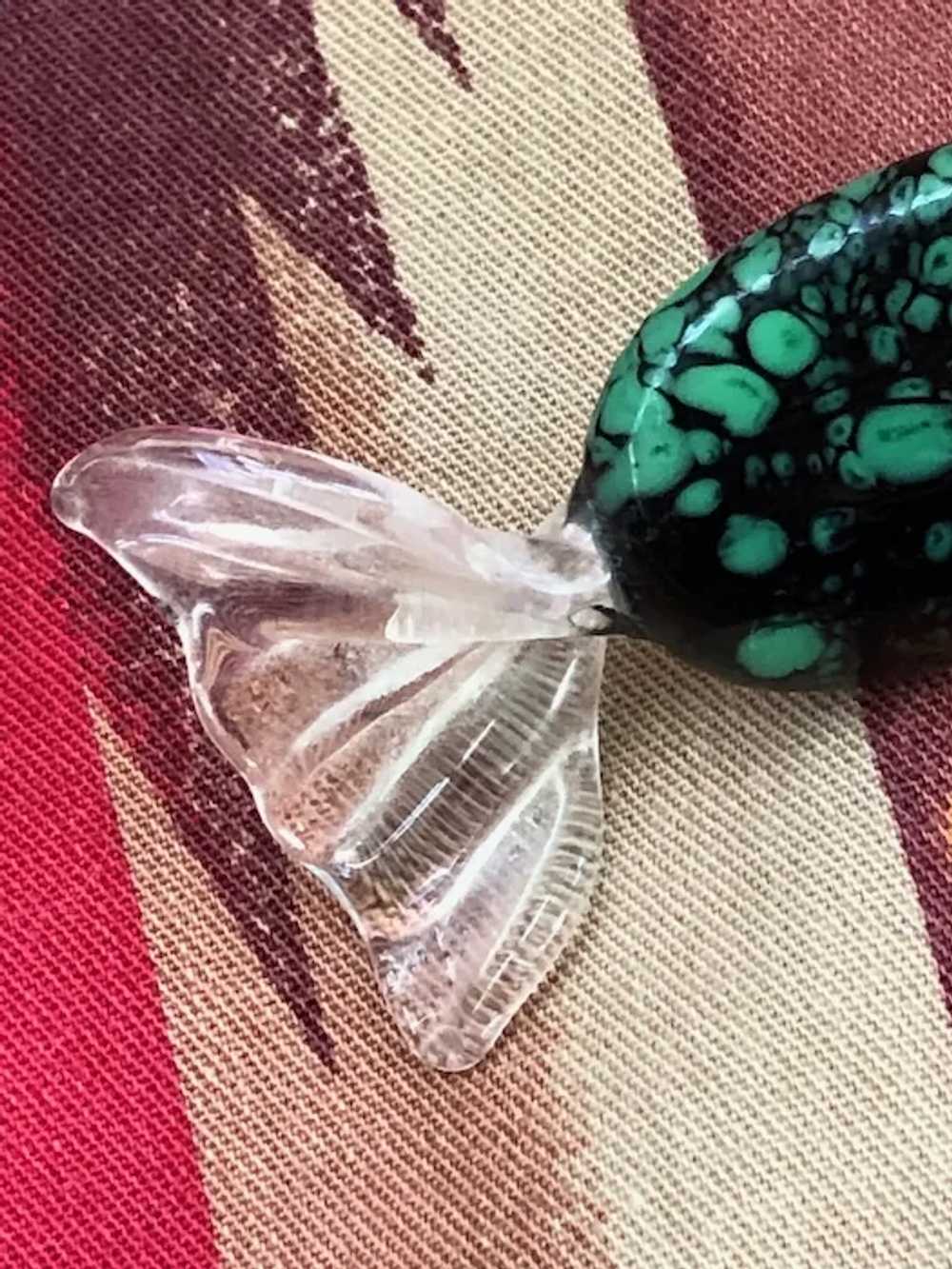 1980s Italian Murano Glass Candy Brooch Pin - image 4