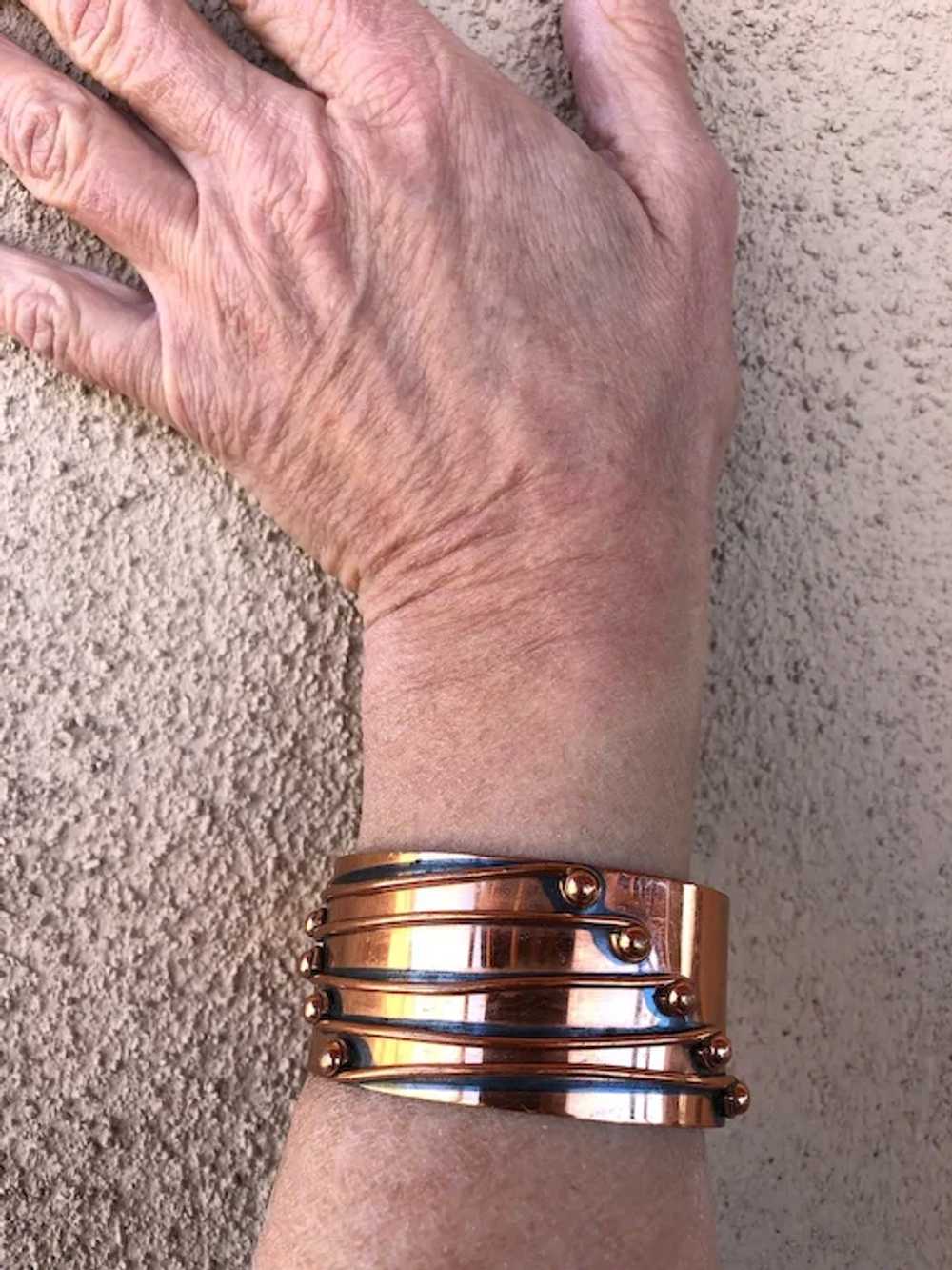 1950s Copper Cuff Bracelet Signed Renoir Unisex - image 2
