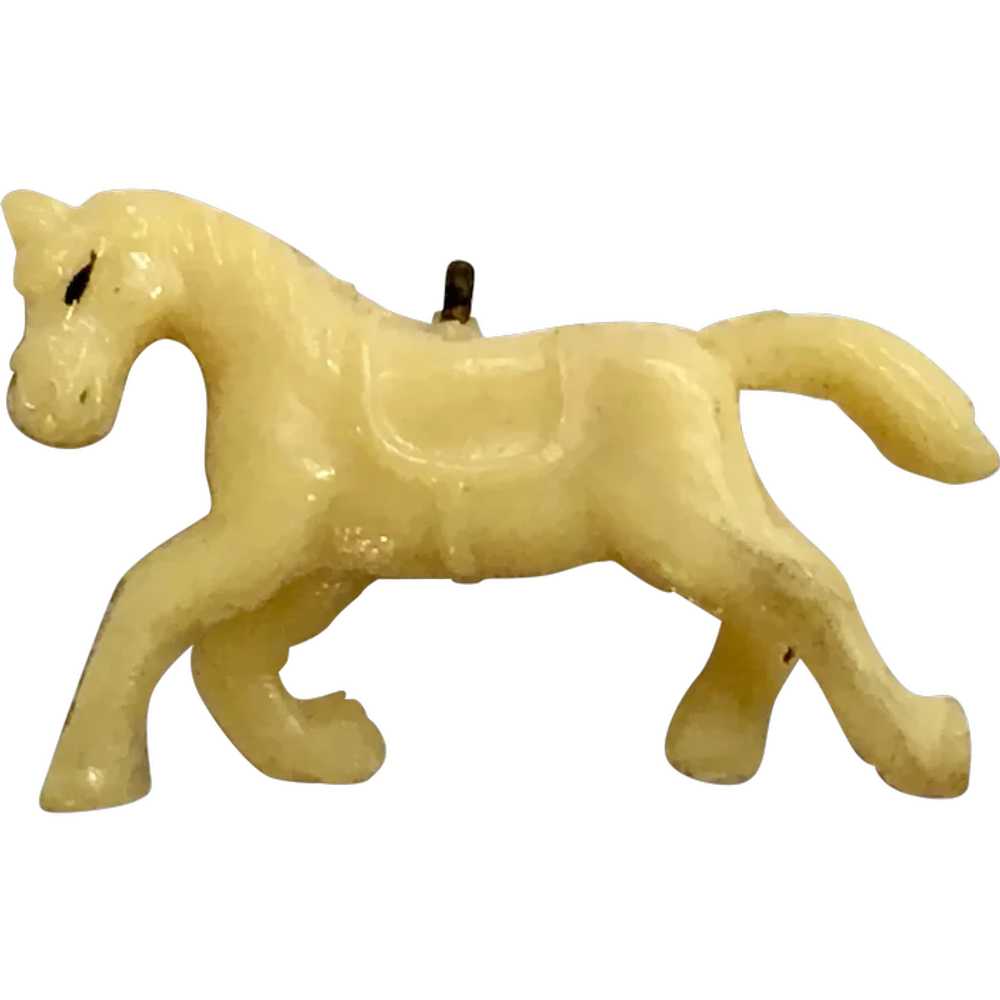 Vintage Celluloid Horse Charm Early Plastics - Gem