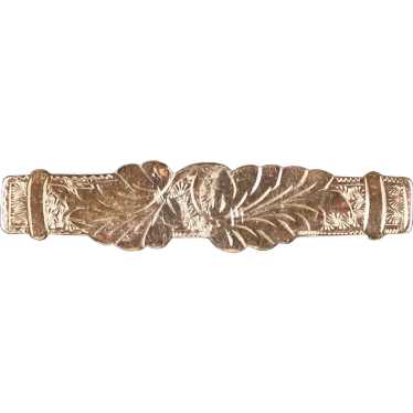 Victorian Solid 9K Rose Gold Front Bar Pin