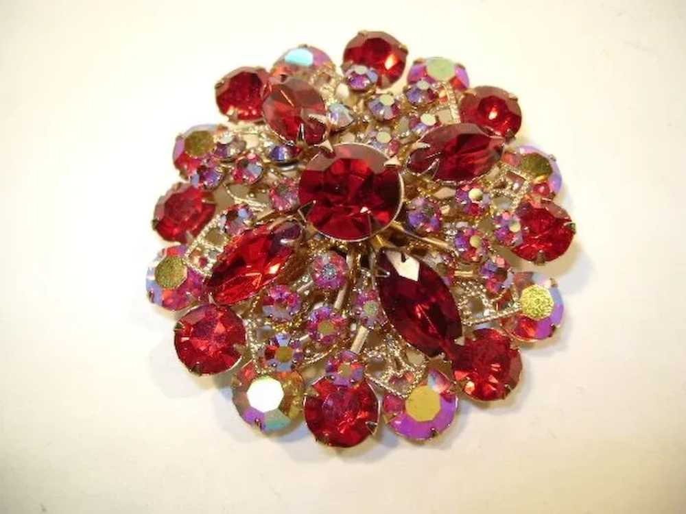 VINTAGE Unsigned  Beautiful Red Brooch  It's A Da… - image 5