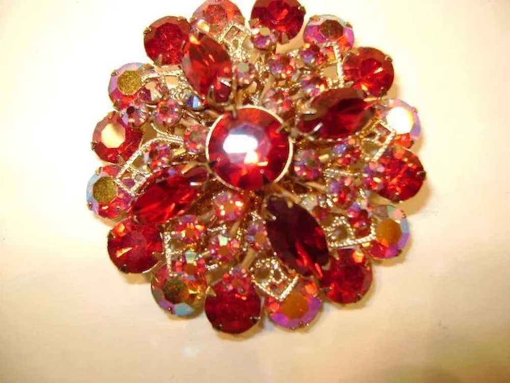 VINTAGE Unsigned  Beautiful Red Brooch  It's A Da… - image 7