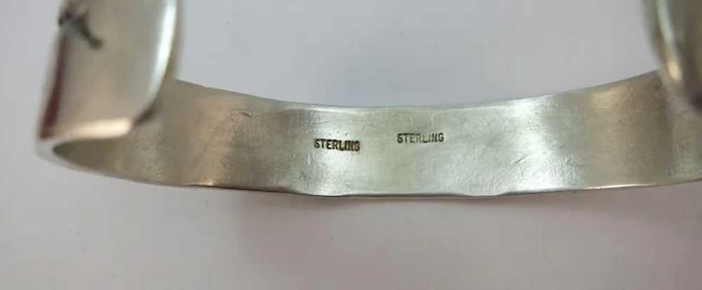 VINTAGE Sterling Wave Bracelet - image 3