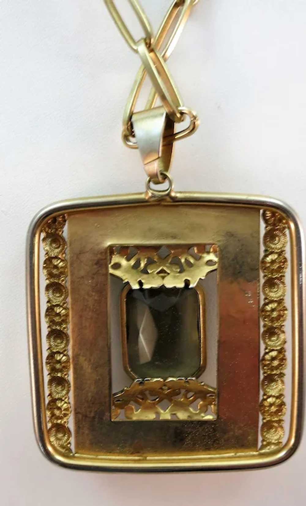 VINTAGE  Extra Large Fashion Pendant from 60'S - image 4