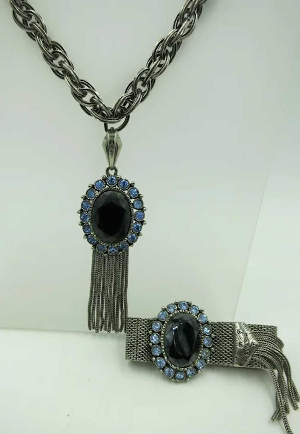 VINTAGE 60'S  Unsigned Necklace and Bracelet   Lo… - image 7