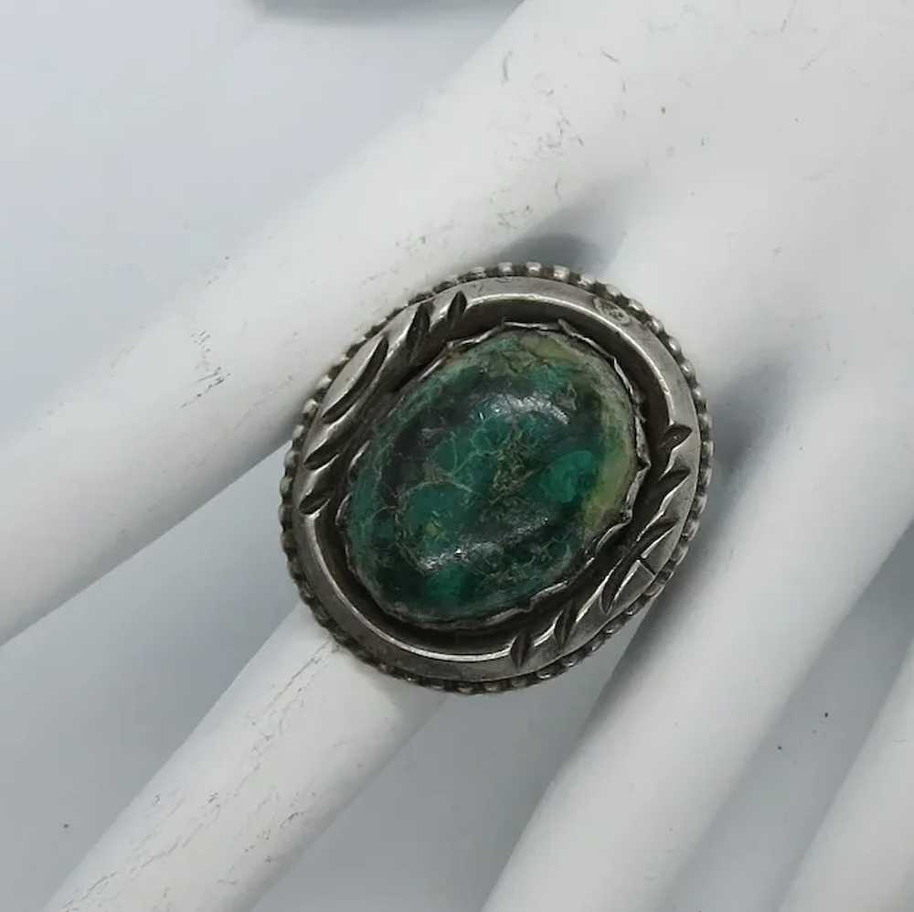 VINTAGE Old Pawn Turquoise Ring  Size 9 - image 2