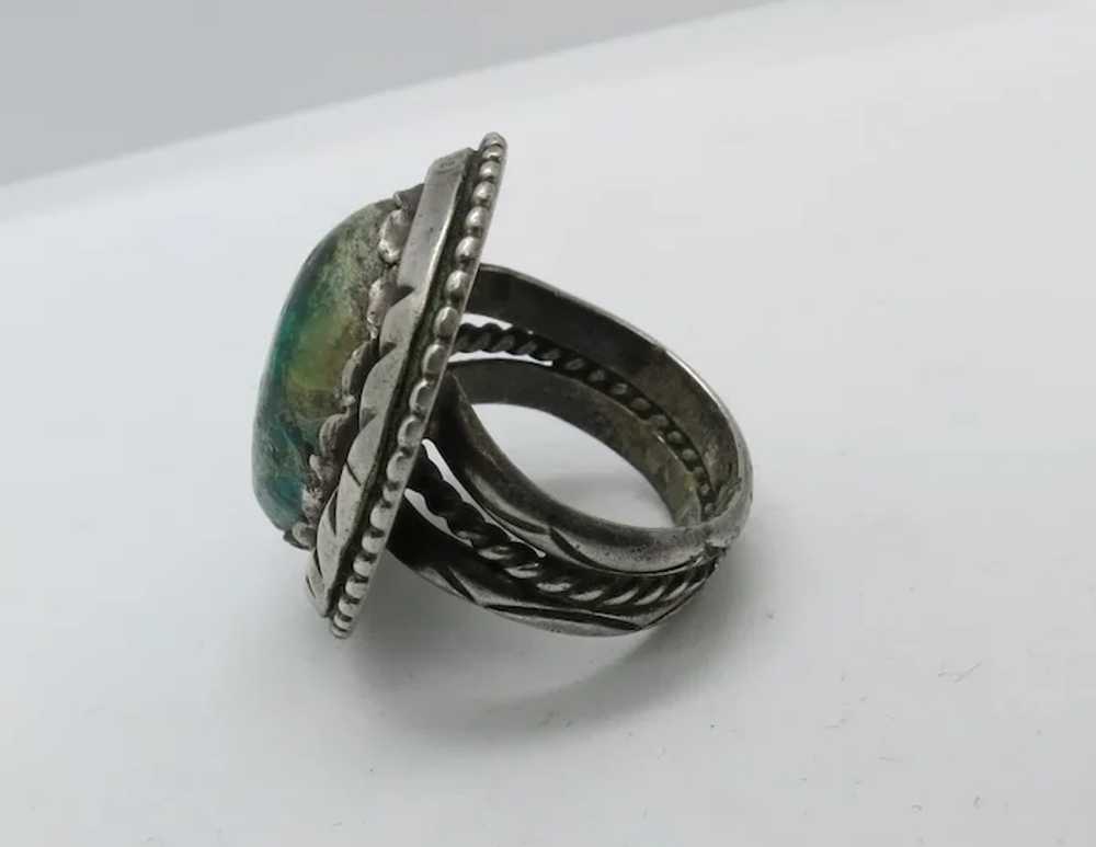 VINTAGE Old Pawn Turquoise Ring  Size 9 - image 4