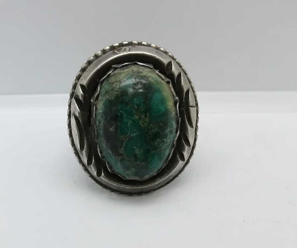 VINTAGE Old Pawn Turquoise Ring  Size 9 - image 5