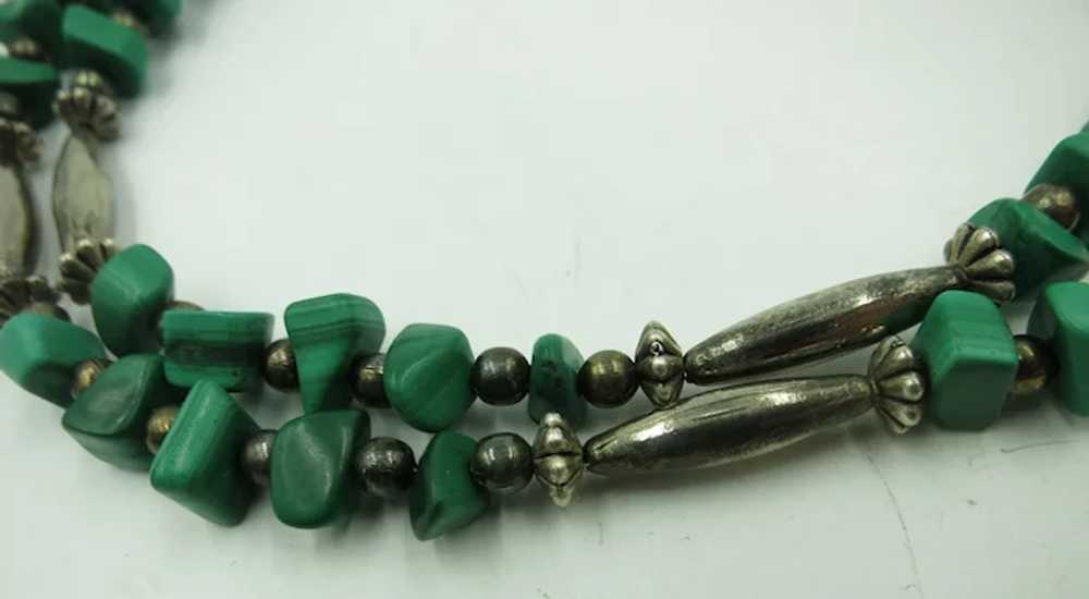 VINTAGE   Malachite and Sterling Eye Glasses Hold… - image 4