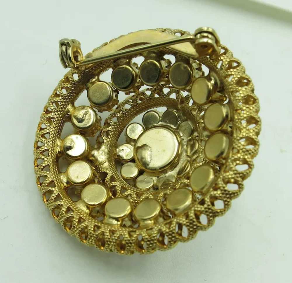 VINTAGE  Unsigned 60's Beauty  Brooch and Clip Ea… - image 3