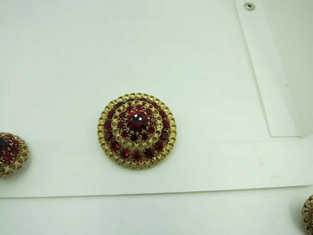 VINTAGE  Unsigned 60's Beauty  Brooch and Clip Ea… - image 7