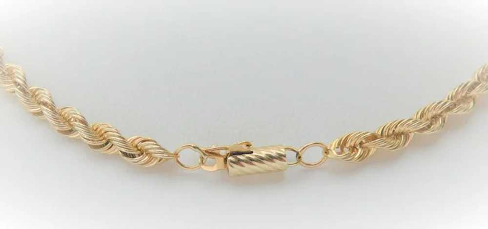 Vintage 14k Gold Acorn Tassel Chain Necklace - image 7