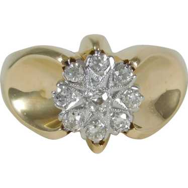 Gentleman's 14k Gold and Diamond Ring - image 1