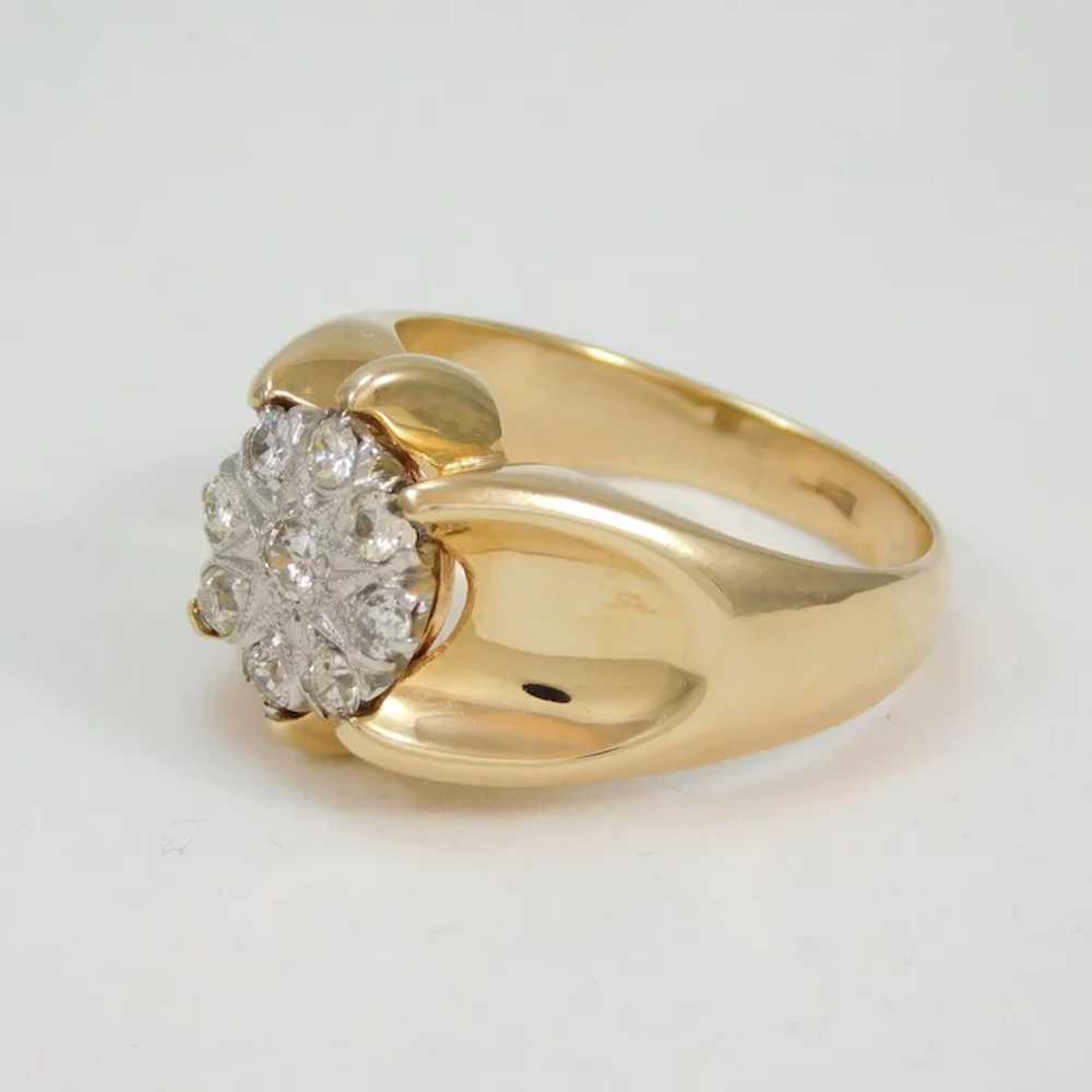 Gentleman's 14k Gold and Diamond Ring - image 5