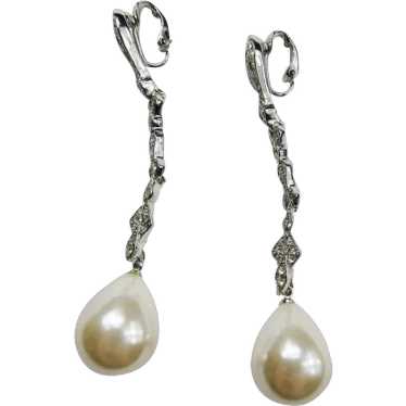 Kenneth Jay Lane (K.J.L.) Glass Pearl Earrings - image 1