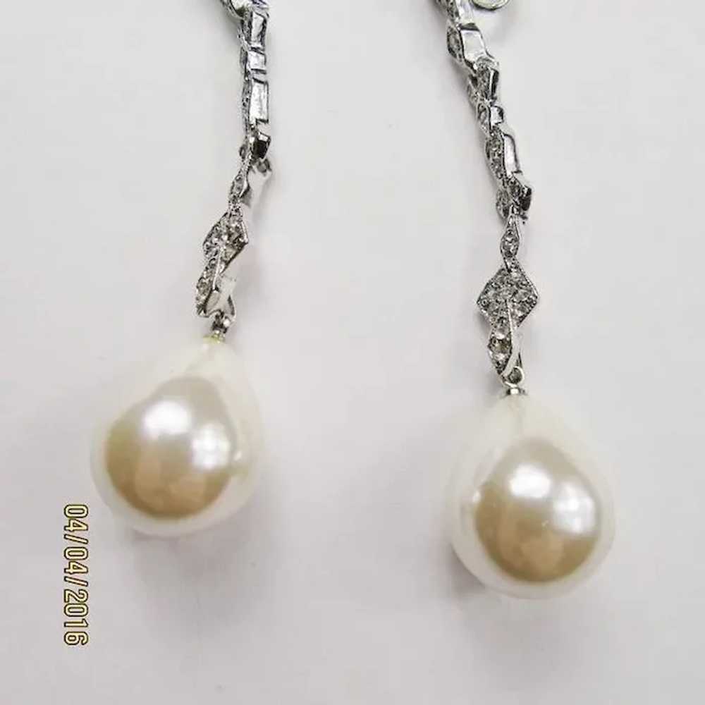 Kenneth Jay Lane (K.J.L.) Glass Pearl Earrings - image 2