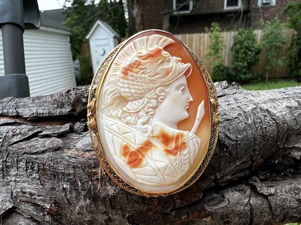 Victorian 14K Yellow Gold Large Cameo - image 10