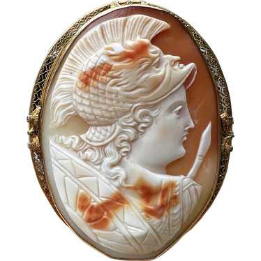 Victorian 14K Yellow Gold Large Cameo - image 1