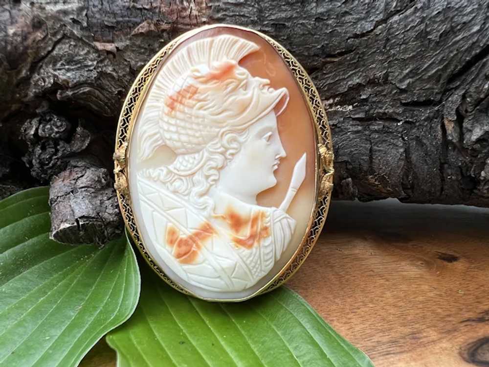 Victorian 14K Yellow Gold Large Cameo - image 3