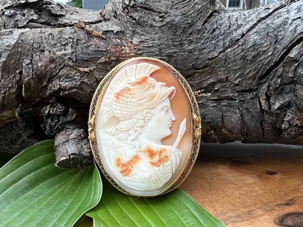 Victorian 14K Yellow Gold Large Cameo - image 6